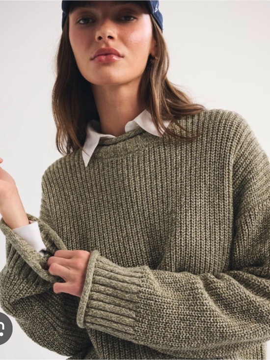 Abercrombie & Fitch Sweaters - A&F W 100% Cotton Roll Neck Crew Sweater / Olive / Small / NWT